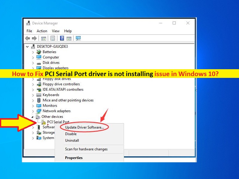 pci serial port driver windows 7 32 bit